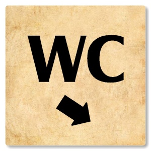 WC vpravo dolů, 100x100mm, pergamen, Nevada